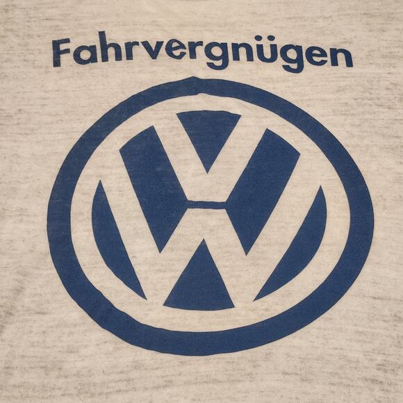 VW Volkswagon Fahrvergnügen Officially Licensed Sheer Lightweight T-Shirt Mens L - Picture 2 of 4